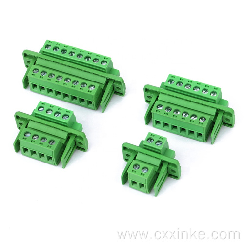 5.08mm pitch plug-in wall through terminal block connector